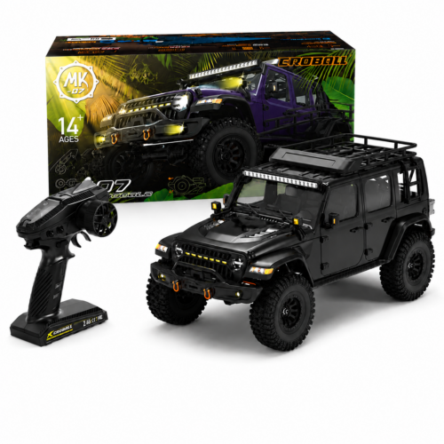 RLARLO MK-07 V2 1/7 Scale 4WD Brushless RTR RC Rock Crawler – FOC Sensored Power | India (Black)