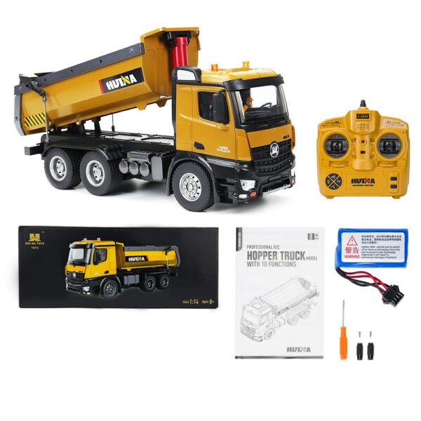 Huina 1573 1:14 Scale RC Dump Truck – 10 Channel Heavy-Duty Construction Vehicle (2025 Model | India)