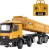 Huina 1536 1:14 Alloy RC Dump Truck – 12CH Large 8-Wheel Heavy Construction Transport Vehicle