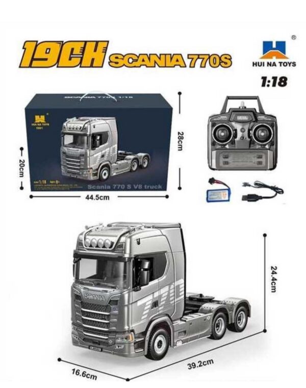 Huina Scania 770S Truck CH1501 with Trailer Silver